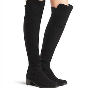 Stuart Weitzman Black Suede 50/50 OTK Boot 7/37